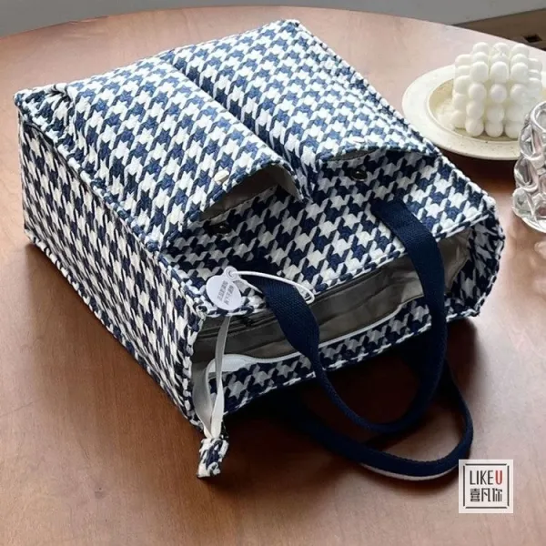 Design LIKEU Houndstooth Green Tote Bag - 36