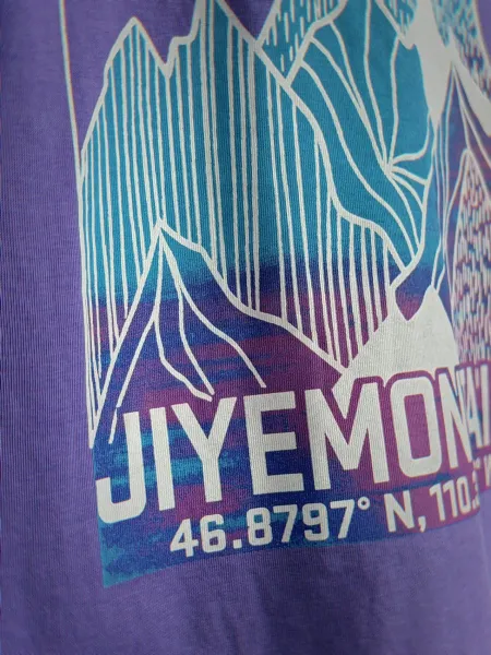 Design JIYEMOUNTAIN Graphic Print Performance T-Shirt Gray with Orange Accents T-Shirts - 14