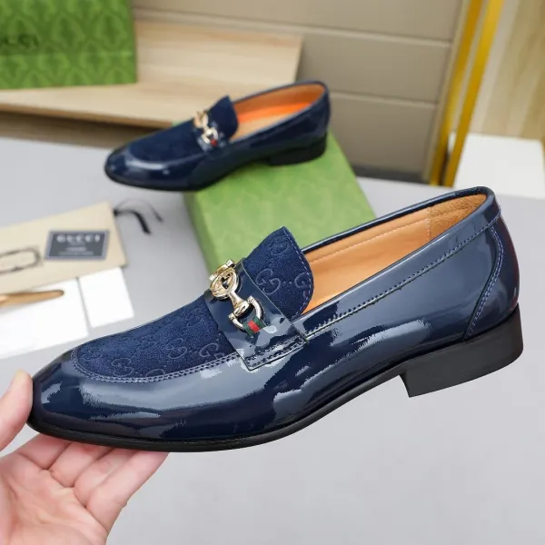 Gucci Horsebit Loafer Black Patent Leather GG Monogram Loafers - 11