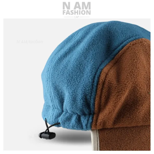 Design N AM Fashion Tricolor Fleece Aviator Cap Multicolor Hat Hats - 7