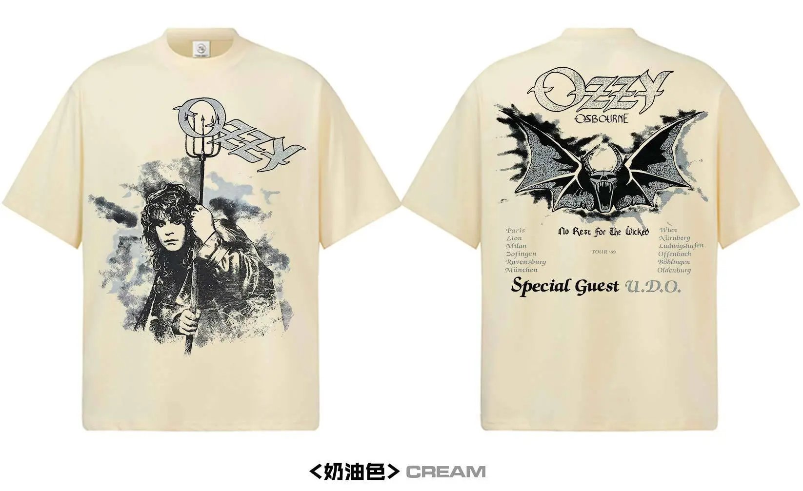 Design Ozzy Osbourne No Rest for the Wicked Tour T-Shirt White T-Shirts - 11