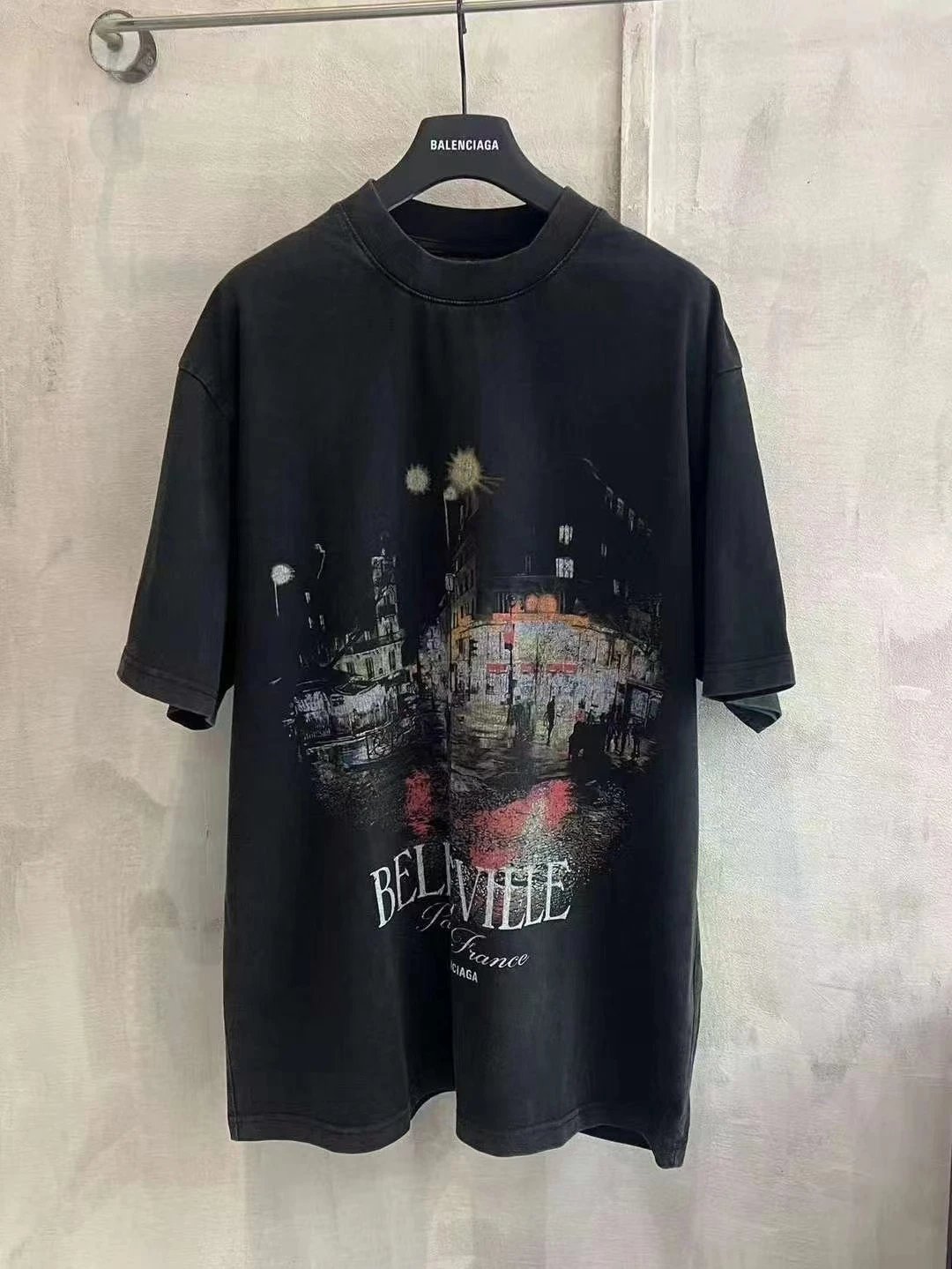 Balenciaga Collegiate Arch Logo 01 Black T-Shirt - 4