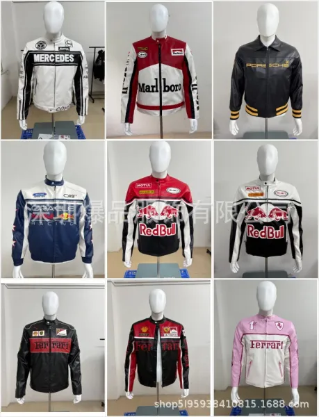 Design Mercedes-Benz x Motul Racing Leather Jacket White / Black Leather Jacket - 3