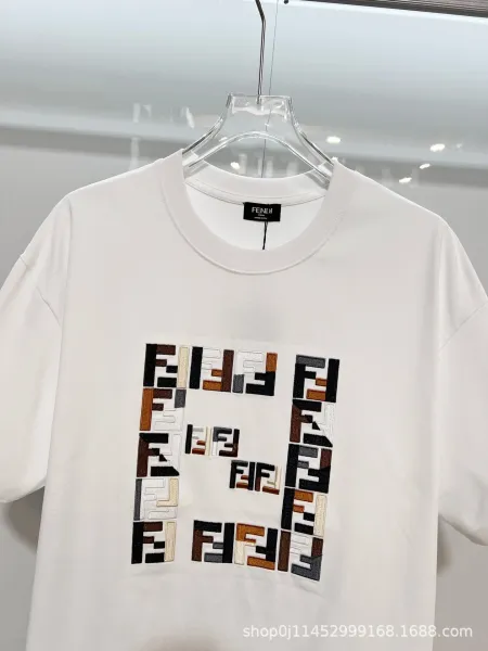 Fendi FF Logo Patchwork T-Shirt Black - 12
