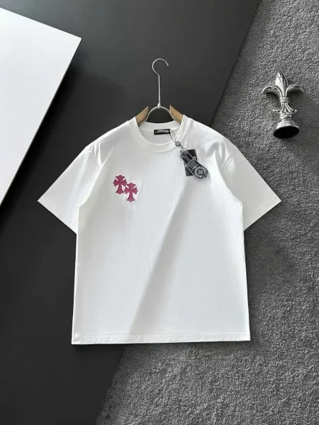 Chrome Hearts Cross Embroidery White T-Shirt - 1
