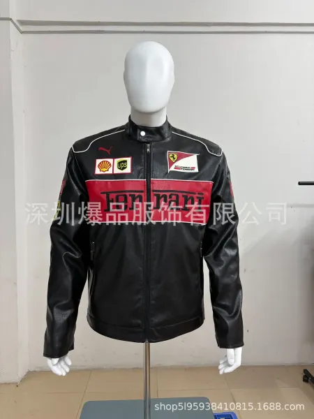 Design Mercedes-Benz x Motul Racing Leather Jacket White / Black Leather Jacket - 13
