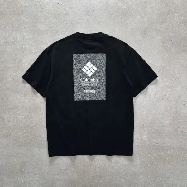 Design Columbia x atmos Collaboration Logo Back Print T-Shirt Gray T-Shirts - 23