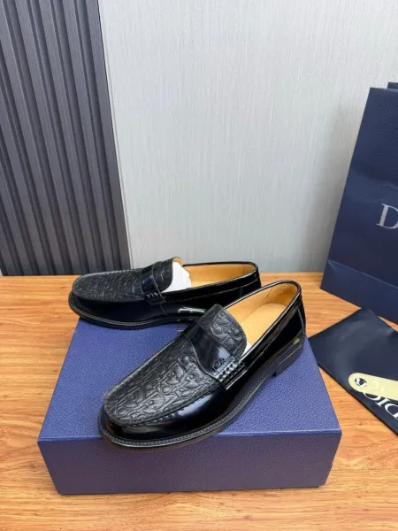 Dior Oblique Loafer Black Patent Leather Loafers - 2