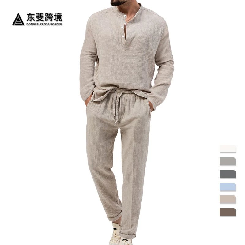 Dangfei Cross Border Light Blue Waffle Knit Lounge Set