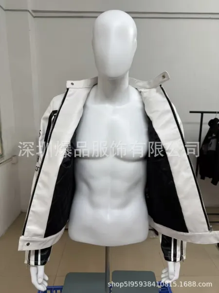 Design Mercedes-Benz x Motul Racing Leather Jacket White / Black Leather Jacket - 16