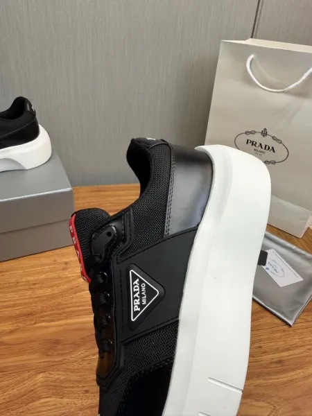 Prada Re-Nylon Sneakers Black White Red Sneakers Chunky Sneakers - 10