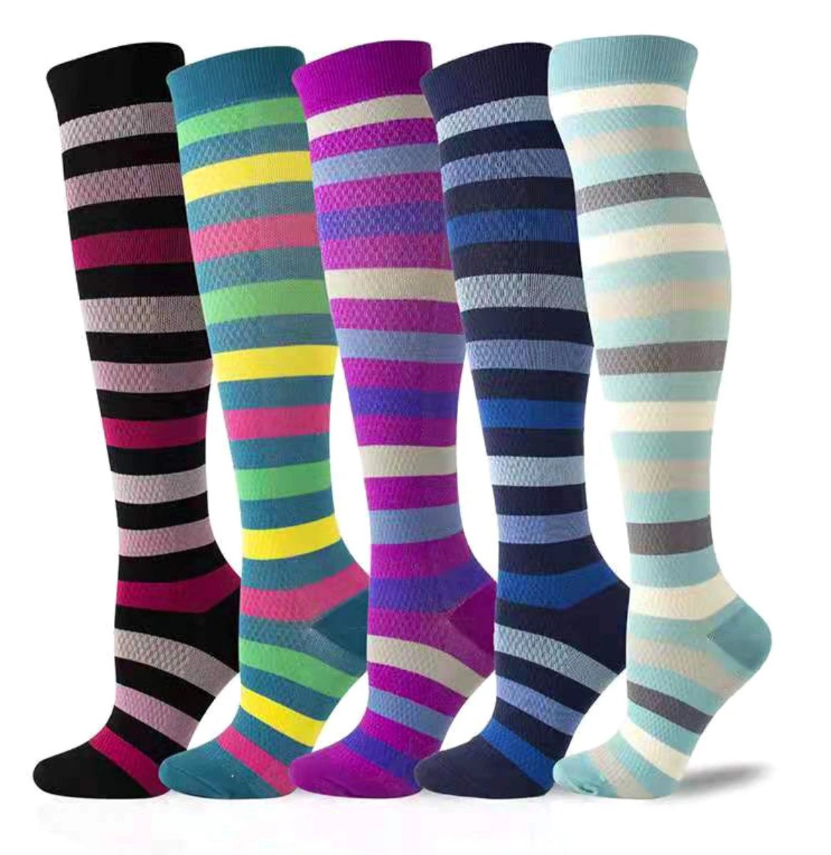 Design Cat-Themed Knee-High Socks Set Multicolor Socks - 26