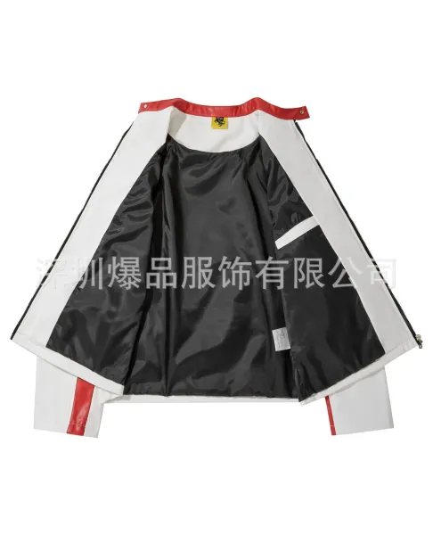 Design Mercedes-Benz x Motul Racing Leather Jacket White / Black Leather Jacket - 18