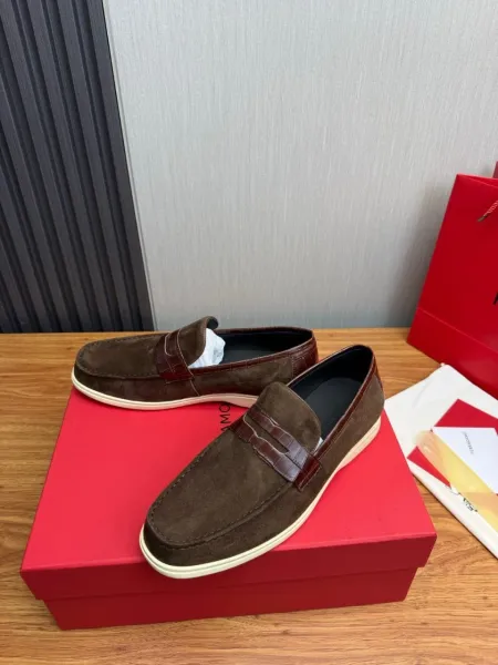 Hogan HXM281 White Suede Loafer - 7