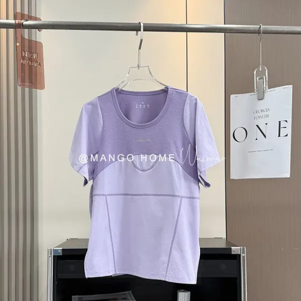Design Color-Block Panel T-Shirt in Army Green and Blue - 8