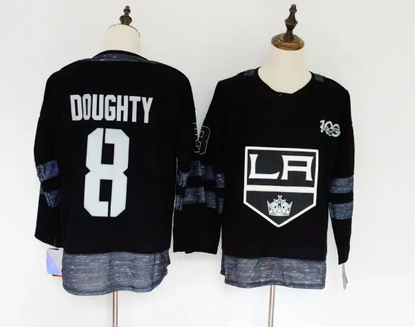 Design Los Angeles Kings Drew Doughty #8 Black Authentic Jersey - 1