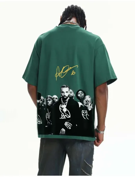 A Bathing Ape OVO x Drake Scattered Owl Graphic Washed Black T-Shirt T-Shirts - 23