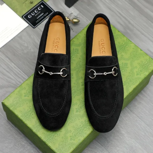 Gucci Horsebit Loafer Black Suede Loafers - 3