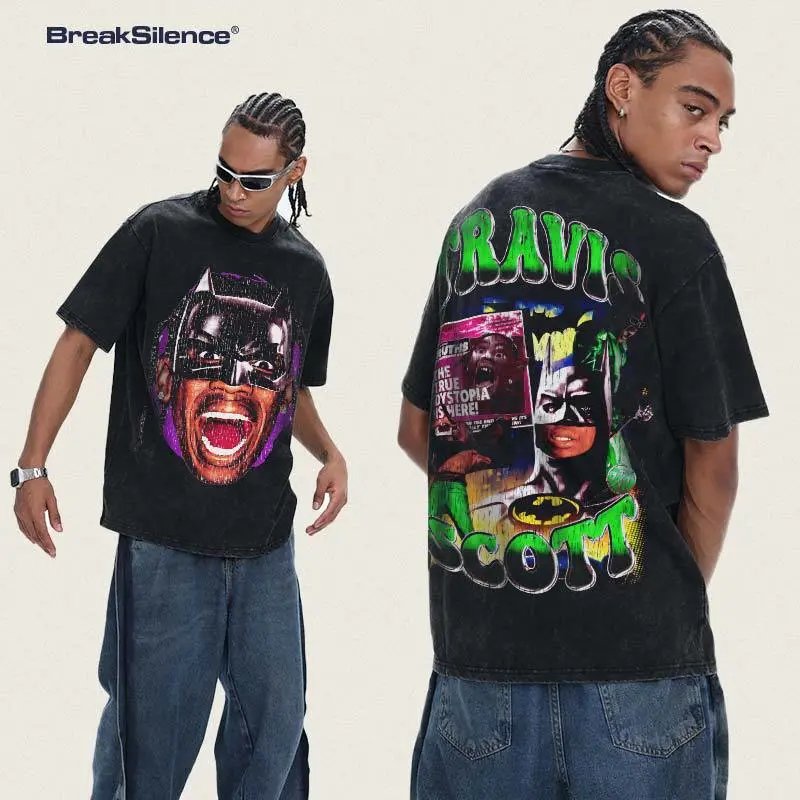 BreakSilence Travis Scott Graphic Print Cotton T-Shirt