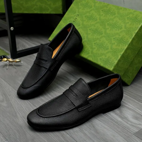 Gucci Horsebit Loafer Black Leather Loafers - 11