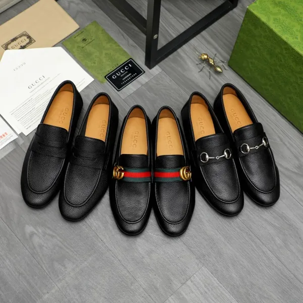 Gucci Horsebit Loafer Black Leather Loafers - 9