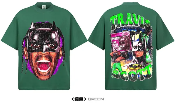 Travis Scott x Cactus Jack Batman Graphic Oversized T-Shirt Green - 11