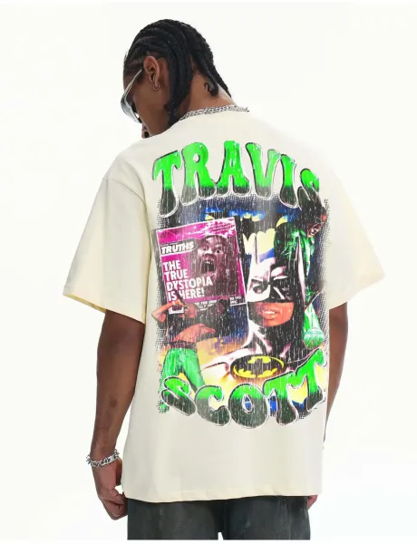 Travis Scott x Cactus Jack Batman Graphic Oversized T-Shirt Green - 19