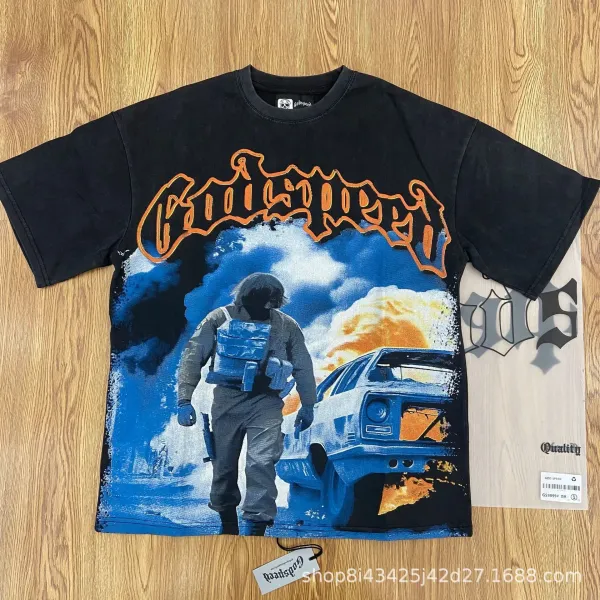 Godspeed Graphic Print Black T-Shirt - 1
