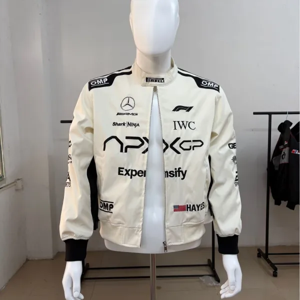 Design McLaren Mercedes-Benz F1 Team Inspired Racing Jacket Multicolor Outerwear - 2
