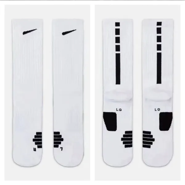 Nike Elite Crew Socks Black / White - 2