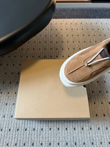 Design Chunky Platform Slip-On Sneakers Orange Beige - 14