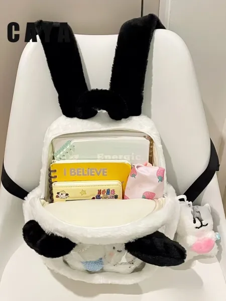 Design Panda Bear Plush Mini Backpack with Pull-Out Snot Feature - 9