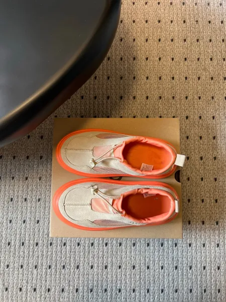 Design Chunky Platform Slip-On Sneakers Orange Beige - 22