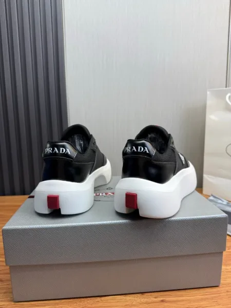 Prada Re-Nylon Sneakers Black White Red Sneakers Chunky Sneakers - 5