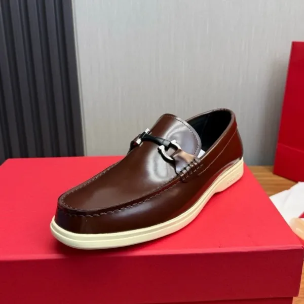 Gucci Horsebit Loafer Brown Leather Loafers - 1
