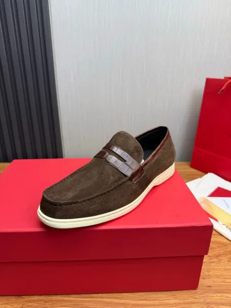 Hogan HXM281 White Suede Loafer - 5