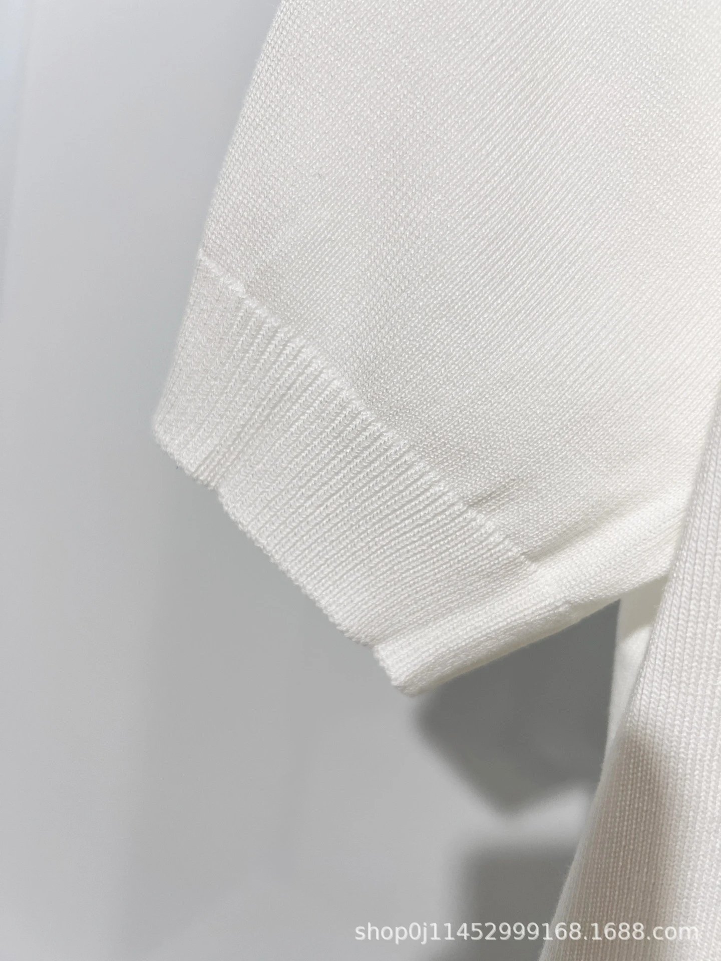 Zegna Striped Sleeve Knit T-Shirt White - 11