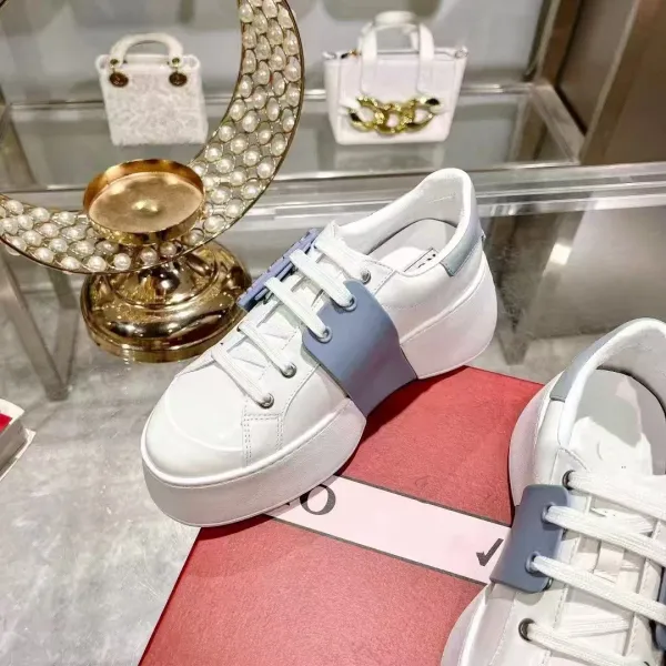 Hogan H222 Platform Sneakers White and Lilac Chunky Sneakers - 8
