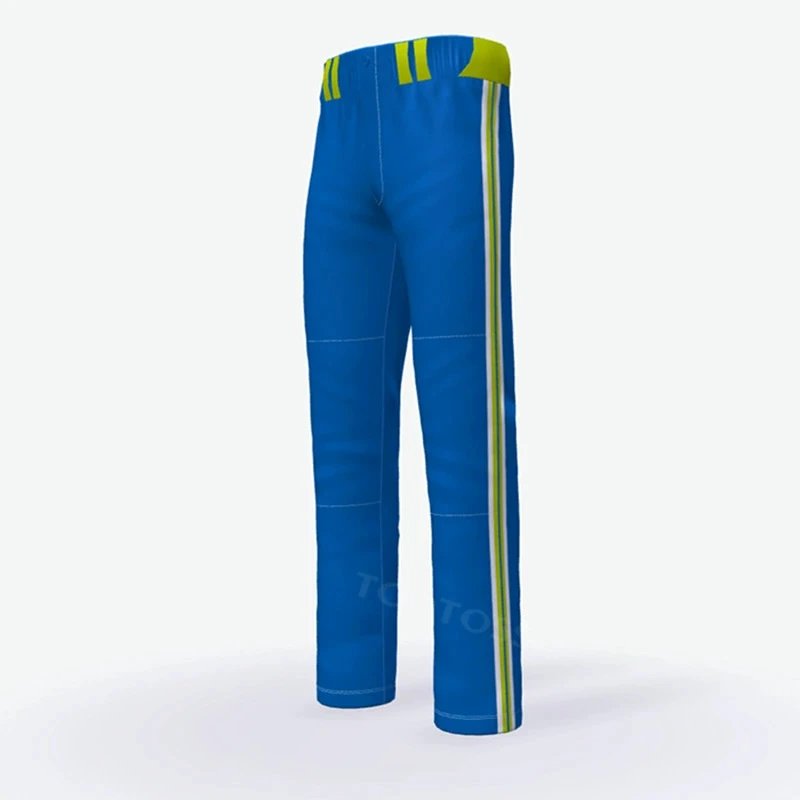 Adidas Track Pants Blue with Lime Stripes