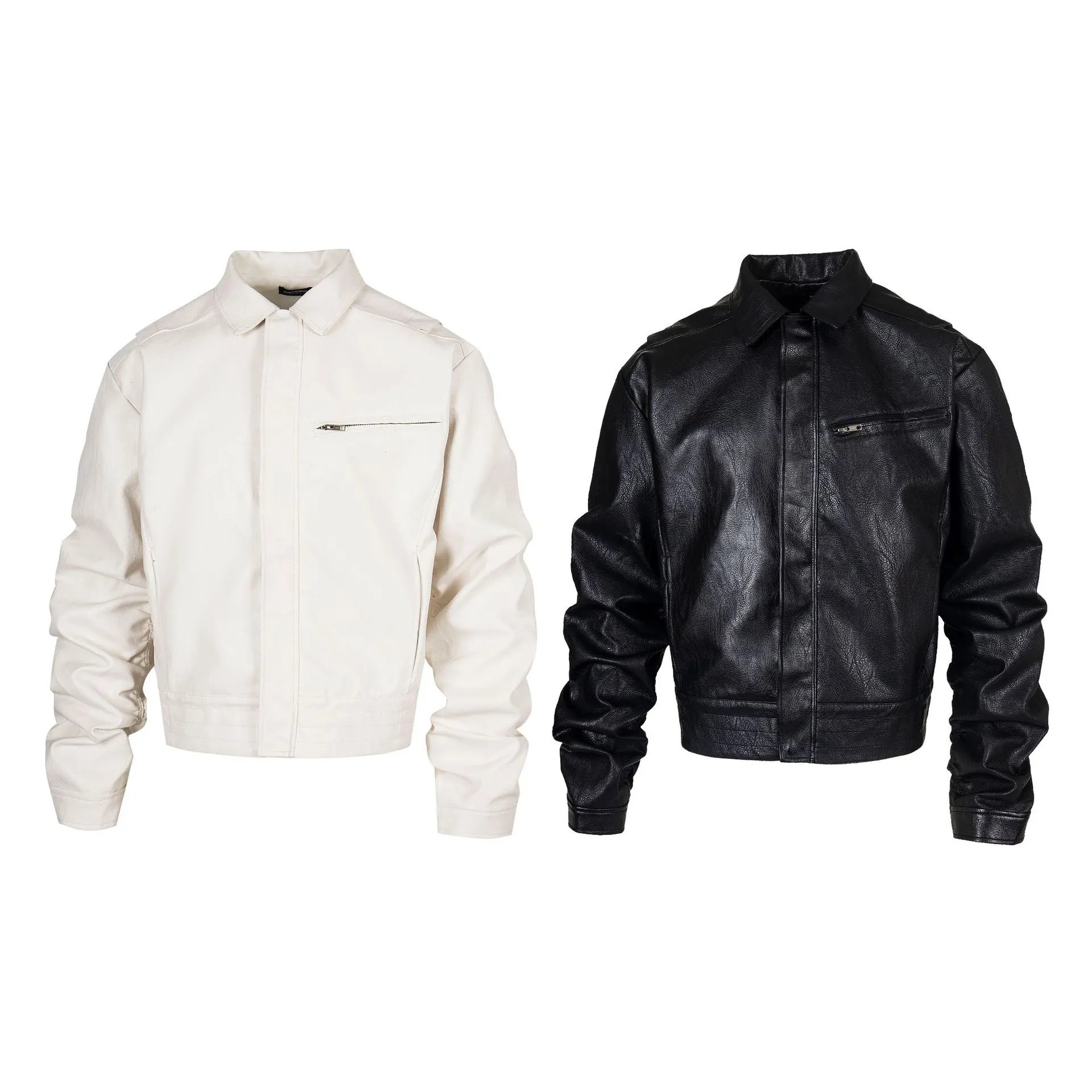 Design Cropped Utility Jacket Off-White Outerwear Jacket - 3