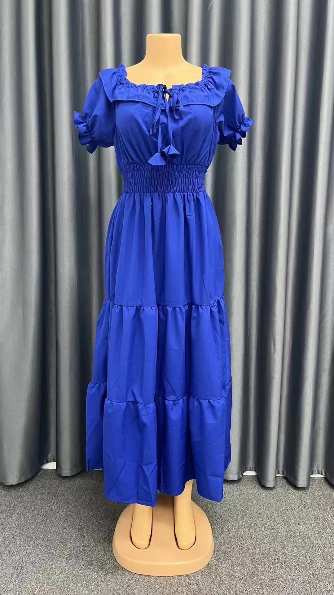 Design White Off-Shoulder Tiered Maxi Dress - 11