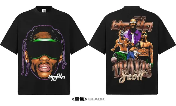 Travis Scott Cactus Jack Graphic T-Shirt Burgundy - 14