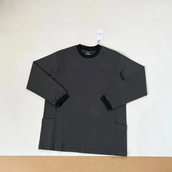 Arc'teryx Snow Peak Base Layer T-Shirt Gray and Striped Beige / Blue T-Shirts - 17