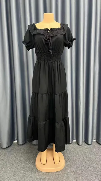 Design White Off-Shoulder Tiered Maxi Dress - 15