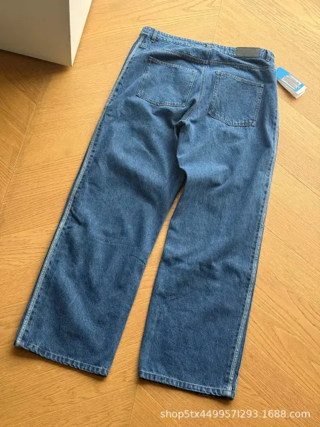 Design Wide-Leg Straight Jeans Blue - 14