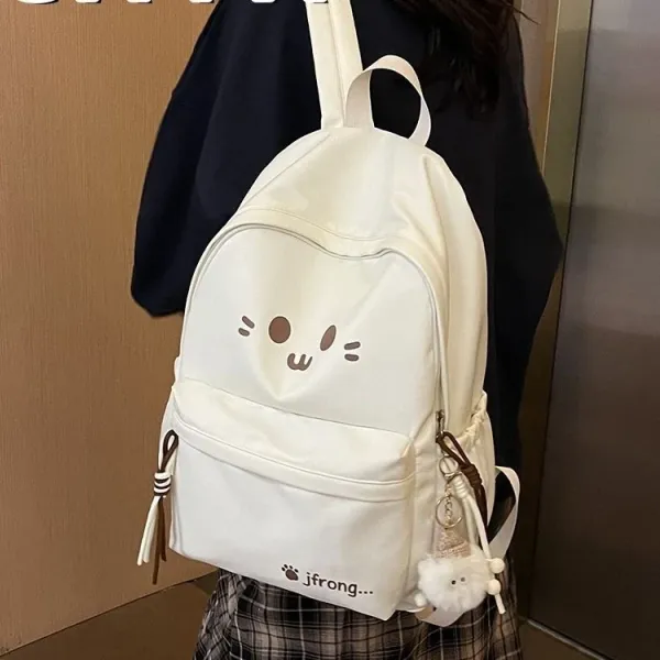 Design CAYA Cat Face Black Casual Backpack - 3