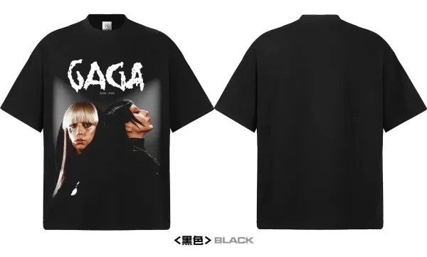 Design Lady Gaga 2008–2025 Dual Portrait Cream T-Shirt T-Shirts - 12