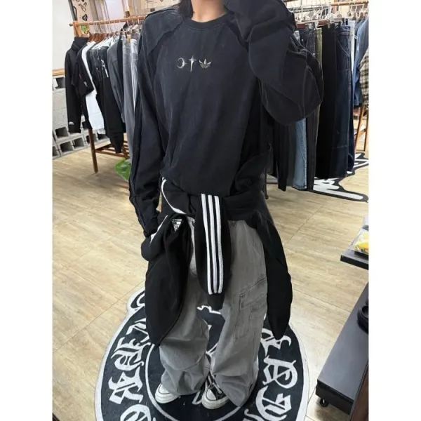 Adidas Originals T-Shirt with Triple Logo Black - 8