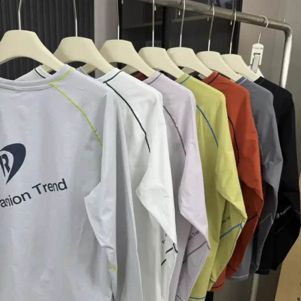 Design Fashion Trend Logo Long Sleeve T-Shirt Orange T-Shirts - 5