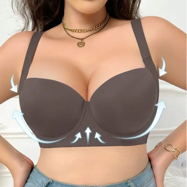 Design Push-Up Bra Black Seamless Underwire-Free Bra Underwear - 14